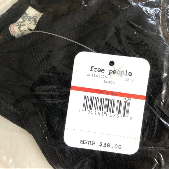 Free People Sierra Bandeau Black Color Size XS - Picture 9 of 11